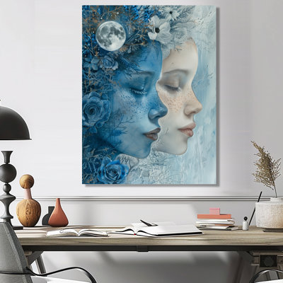 Blanc astral bleu, céleste, jumeaux célestes Gémeaux - astronomie, décoration murale Gémeaux