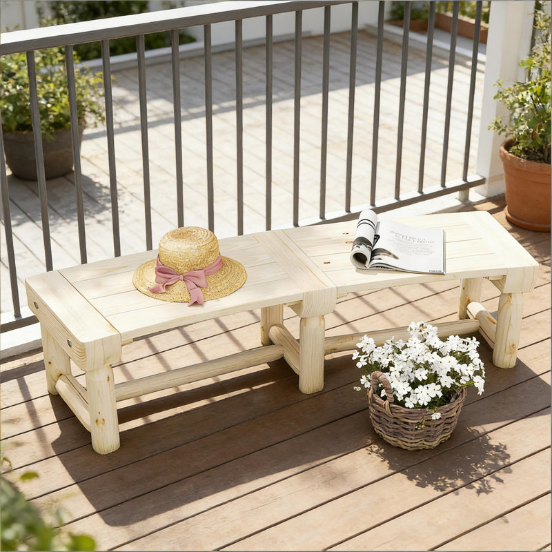 Banc d'extérieur semi-circulaire rond (avec chaise de patio seulement)