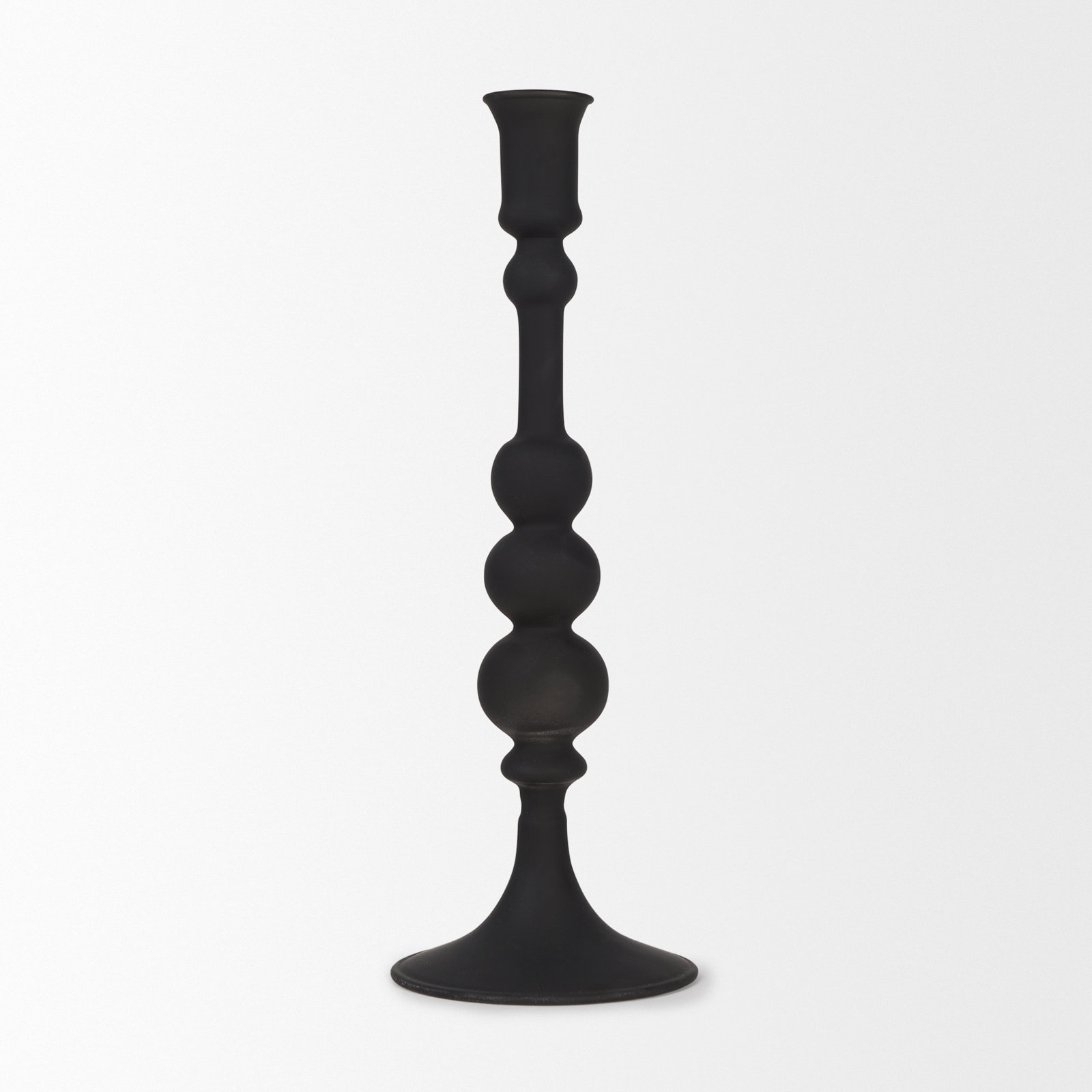 Metal Tabletop Candlestick, 11.7" H x 4" W x 4" D