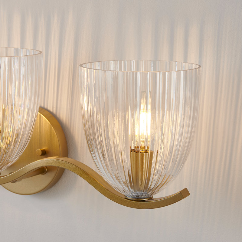  24-in 3 -light Matte Gold Modern Vanity Light