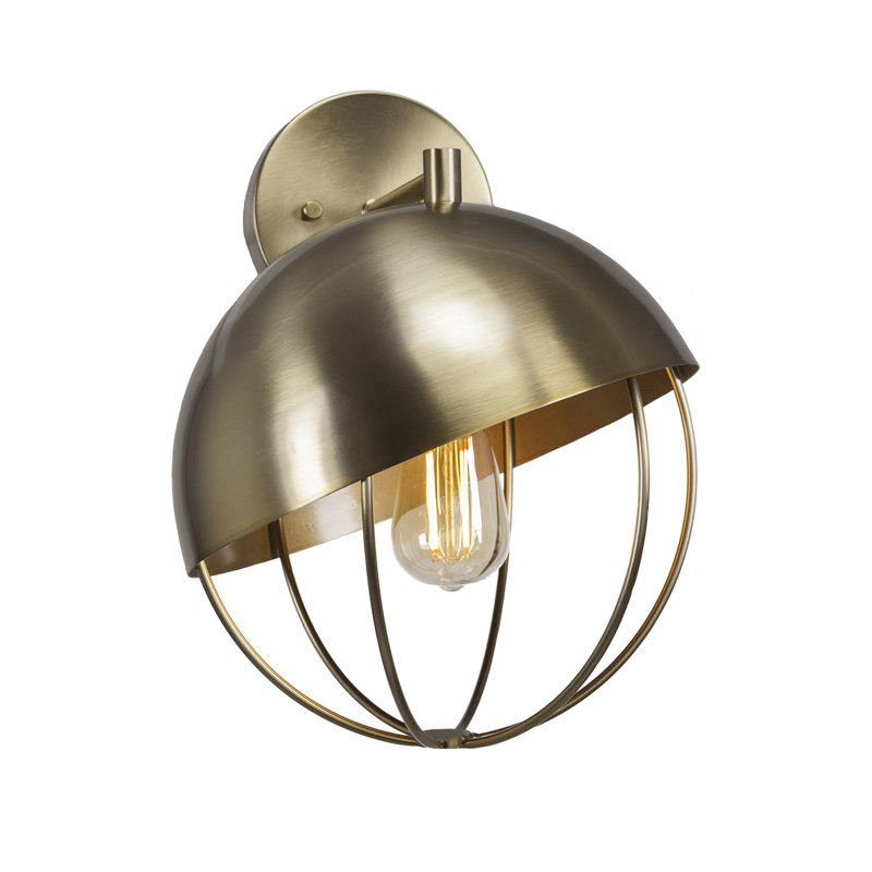 Oryana Neo 1 Light Wall Sconce Shown With Antique LED Bulb, New Aged Brass