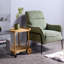 Fauteuil d'appoint confortable en tissu vert et en métal robuste pour la maison