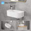 Belfry Bathroom Manders 40mm L x 22mm W White Ceramic Rectangular Sink