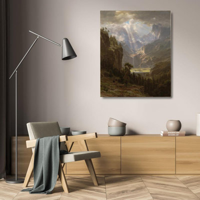 "Rocky Mountains, Lander's Peak" by  Albert Bierstadt - Gallery Wrap Canvas Wall Art