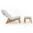 Tycho Aluminum Adjustable Outdoor Chair with Ottoman 