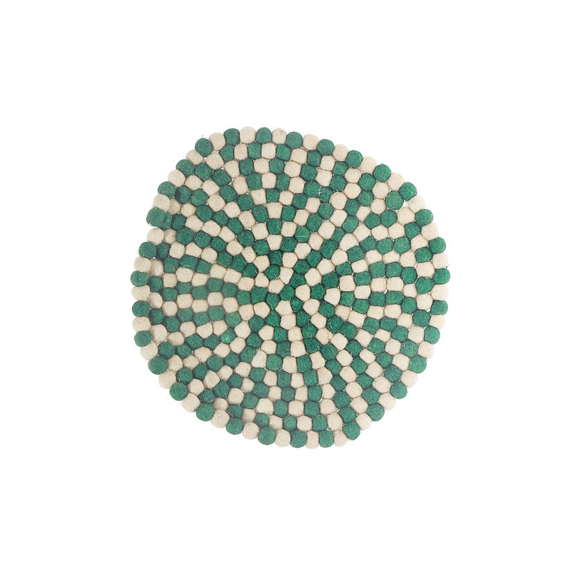 Boule ronde en feutre, Vert