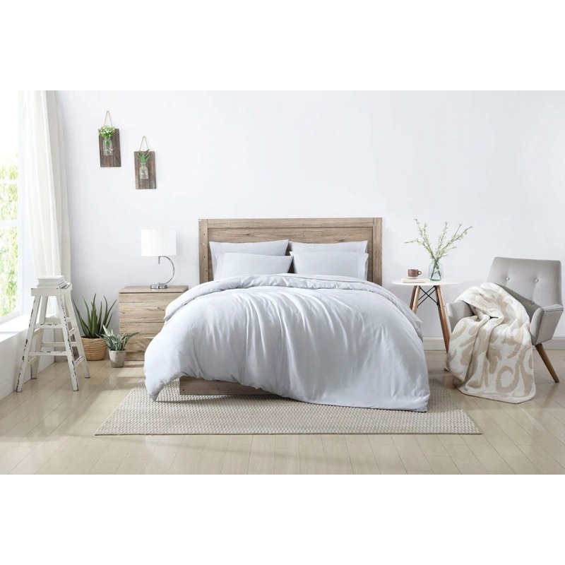 Natural Premium Bamboo Machine Woven - Set of 2, Cal King Pillowcase Set with 2 King Pillowcases, Moon