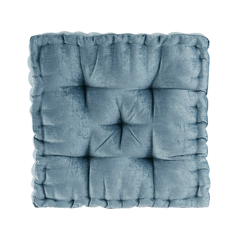 Tapis de sol carré en laine 20 po x 20 po x 5 po, Sarcelle