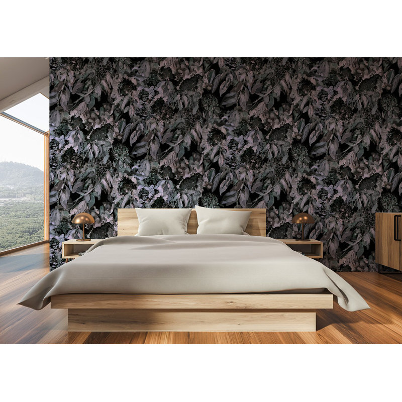 Hydrangea Garden, Black Opal, Grass Cloth