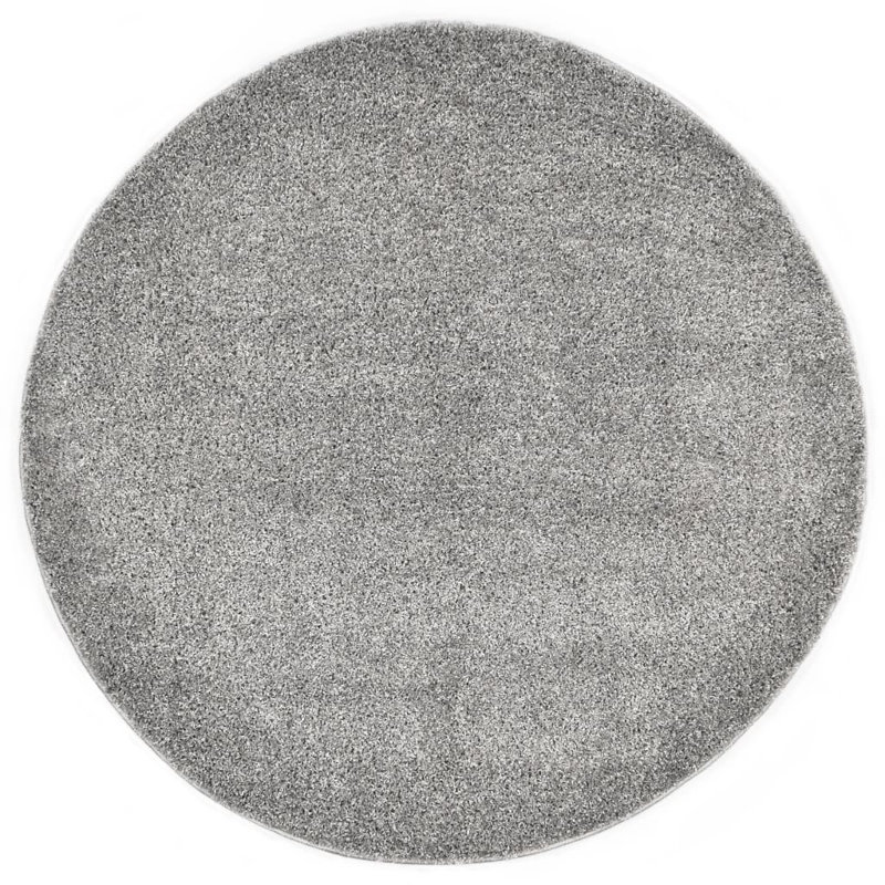 Haughton Shaggy Grey Rug, Round 120cm