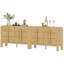 Buffet Mid-Century 94,4 "en bois avec rangement, crédence moderne 2-en-1 avec tiroirs pour cuisine, salon et salle à manger-1250427269