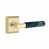 Satin Brass/Green Marble