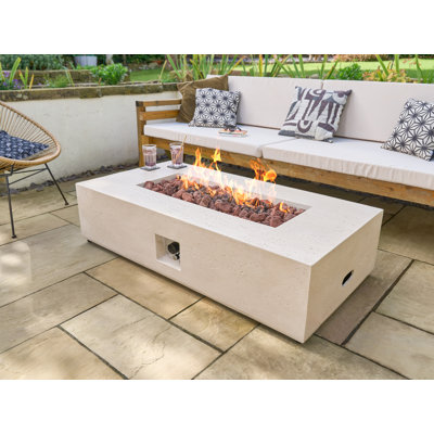 Rectangle Natural Gas Smokeless Fire Pit