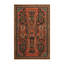 Tapis art déco brun lavable à la machine-1958560540