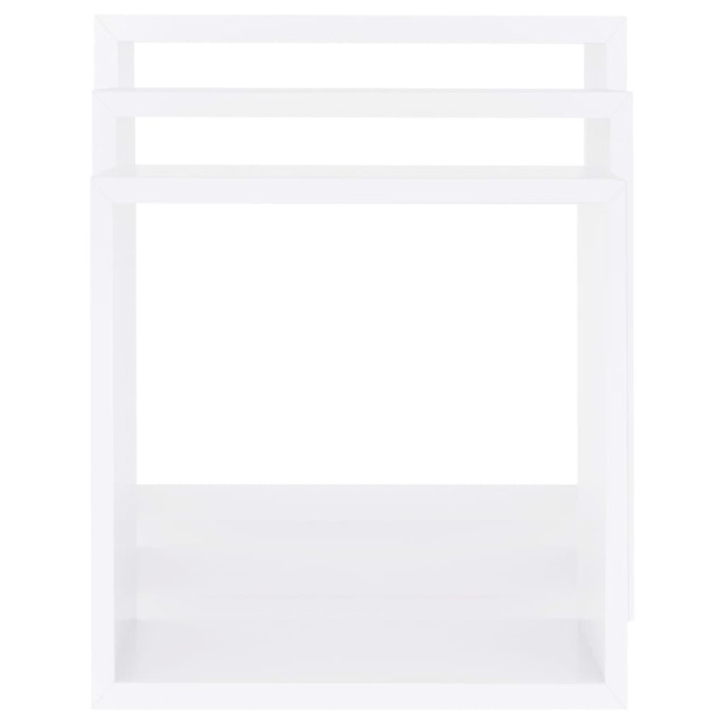Arsula 3 Piece Wall Shelf Set, 30cm H x 30cm W x 10cm D, White
