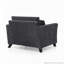 Fauteuil simple confortable avec revêtement en velours côtelé-1342739615