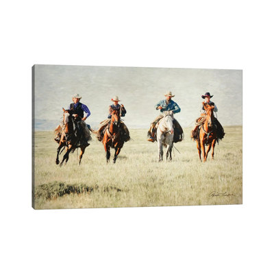 Giddy Up Horse by Rhonda Thompson - Wrapped Canvas Print