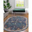Tapis bleu marine à motif floral Alkire-925898464