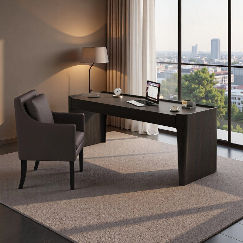 Modern minimalist writing desk, 29.53" H x 47.24" W x 25.59" D 