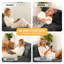 Méridienne multi-scène modulaire convertible en lit, soutien ergonomique à 3 zones, velours côtelé, idéal pour la détente, flanelle gris foncé, lit de détente avec tissu en velours côtelé,