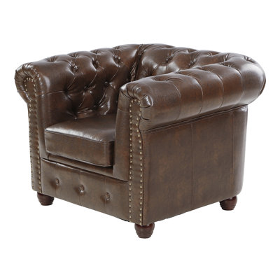 Batch Faux Leather Chesterfield Chair