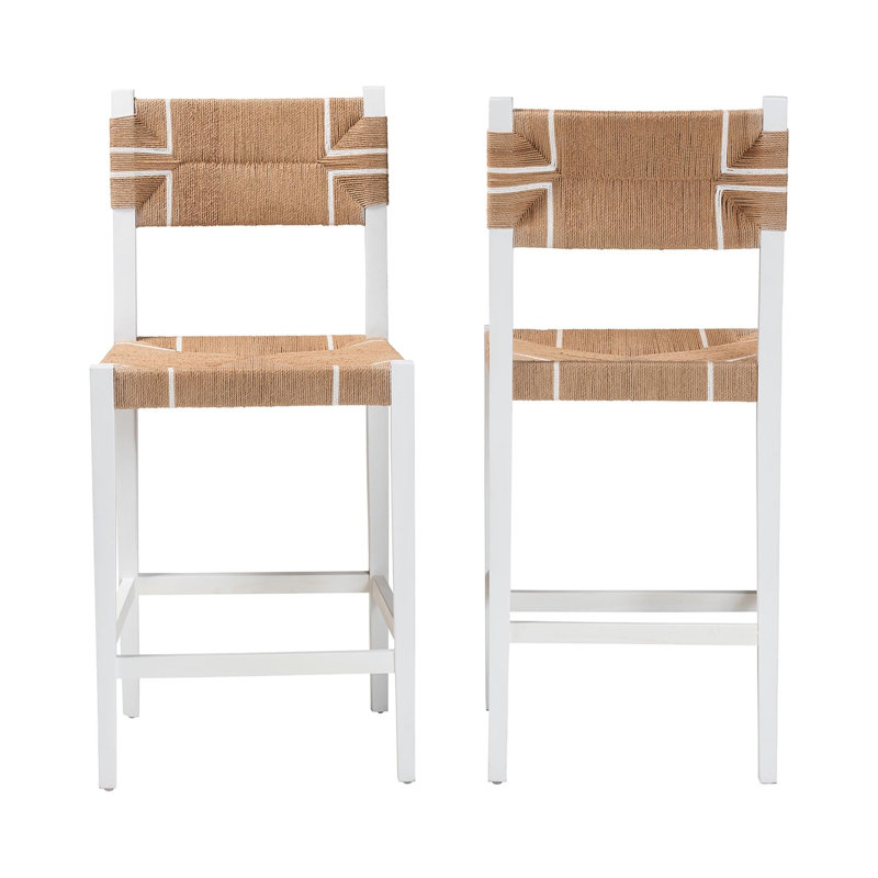 Chaise de salle à manger moderne, Brun / blanc, Brun / blanc