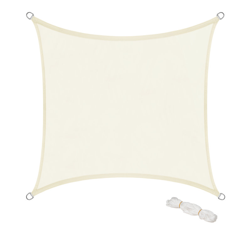 Dyersburg 4m x 4m Square Shade Sail, 3m W x 4m L, Cream