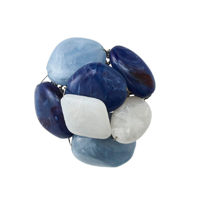 Sea Stone Napkin Ring, Navy