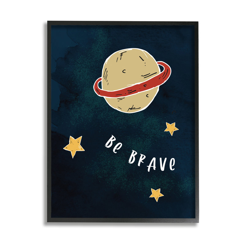 «Be Brave», Giclée encadrée noir minuit, H 30 po x l 24 po