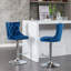 Tabourets de bar en velours à hauteur de siège réglable de 25 à 33 pouces, tabourets de bar à base chromée avec dossier confortables-392815530-392815528