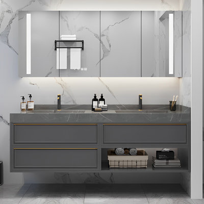 Modern light luxury style bathroom cabinet