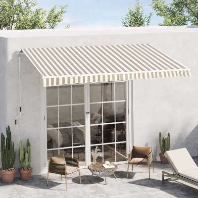 Auvent de patio rétractable polyvalent pour la protection et l'intimité de l'extérieur
