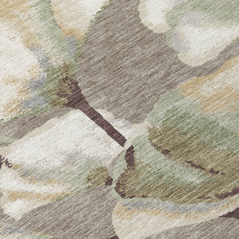 Machine Washable Indoor/Outdoor Raemoore ACN2405 Botanical Rug, Rectangle 5' x 7'6"