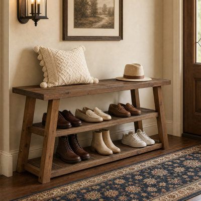 Banc de rangement pour chaussures 63 po