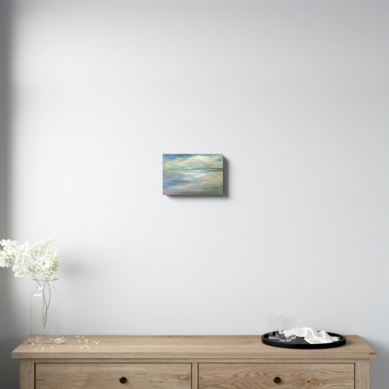 Beach Light I, H 8 po x l 12 po x P 1,25 po, Non, Toile avec cadre érable