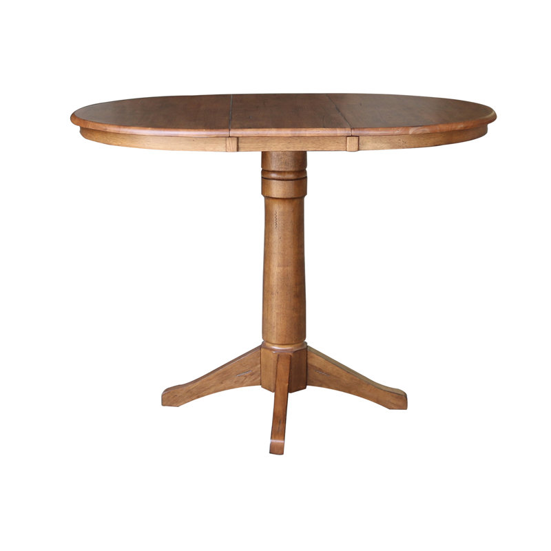 Table de salle à manger extensible Henington, Chêne vieilli
