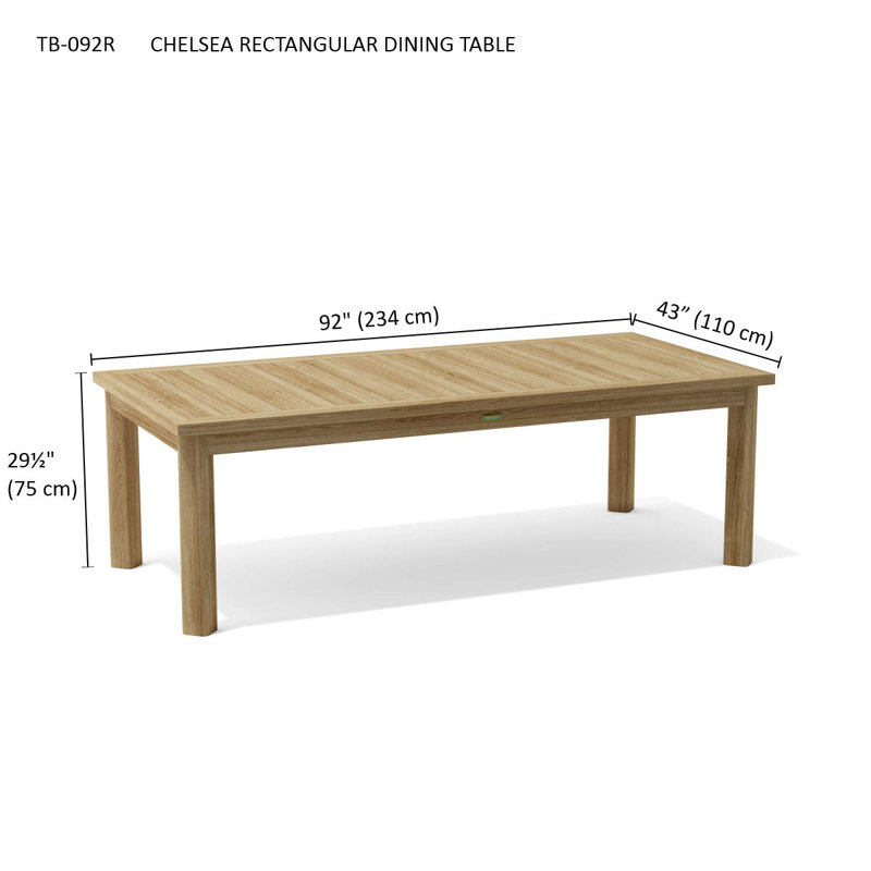 Chelsea Outdoor Teak Dining Table