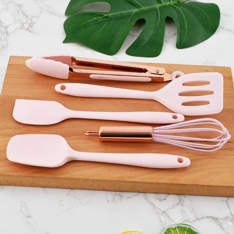Ensemble de 5 mini ustensiles de cuisine, Rose
