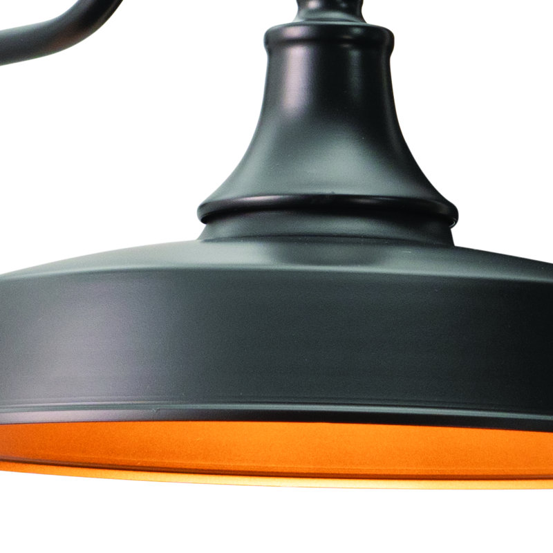 Luminaire de grange d'extérieur avec crépuscule à l'aube Gunnora, Bronze foncé, H 12,25 po x l 15 po x P 23 po
