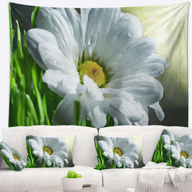 Tapisserie à fleurs en cascade simple magnifique, H 32 po x l 39 po