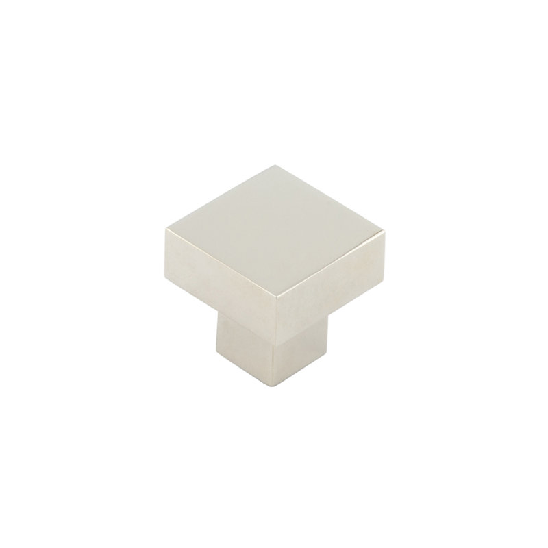 Trafalgar 30mm Length Square Knob, Polished Nickel