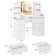 Rosse Dressing Table With 3 Colorful Light Mirror 7 Drawers and 7 Storage Shelves Makeup Desk 110cm Desktop Vanity Table