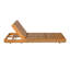 Chaise longue d'extérieur en bois d'acacia avec coussins-123490932