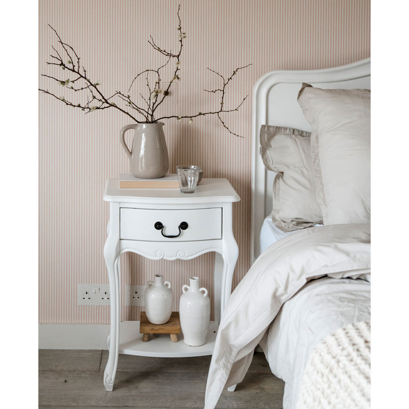 Lemaire 48cm W Bedside Table, Antique White