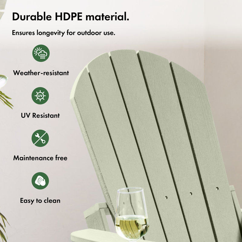 Adirondack Outdoor Adirondack Chair, Green