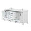 Meuble-lavabo double blanc 72 po X P 22 po D, ensemble de comptoir en quartz blanc et robinet-117970844-117970845