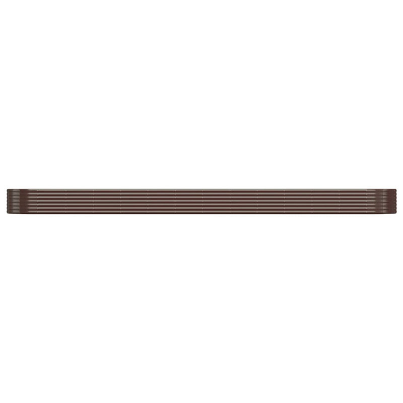 Garden Raised Bed Powder-coated Steel 544x100x36 cm Brown