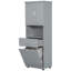 Grande armoire de salle de bain avec panier à linge, grand panier à linge inclinable et armoire de rangement supérieure-1733911486
