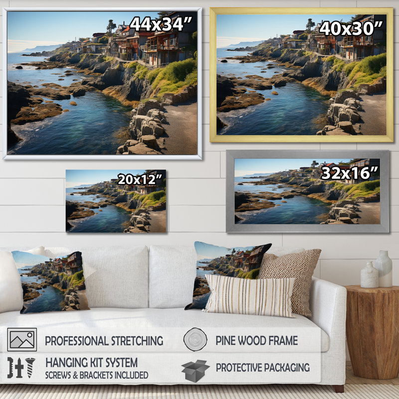 «South America Coastal Retreat I», reproduction sur toile, H 16 po x l 32 po x P 1 po, Toile tendue