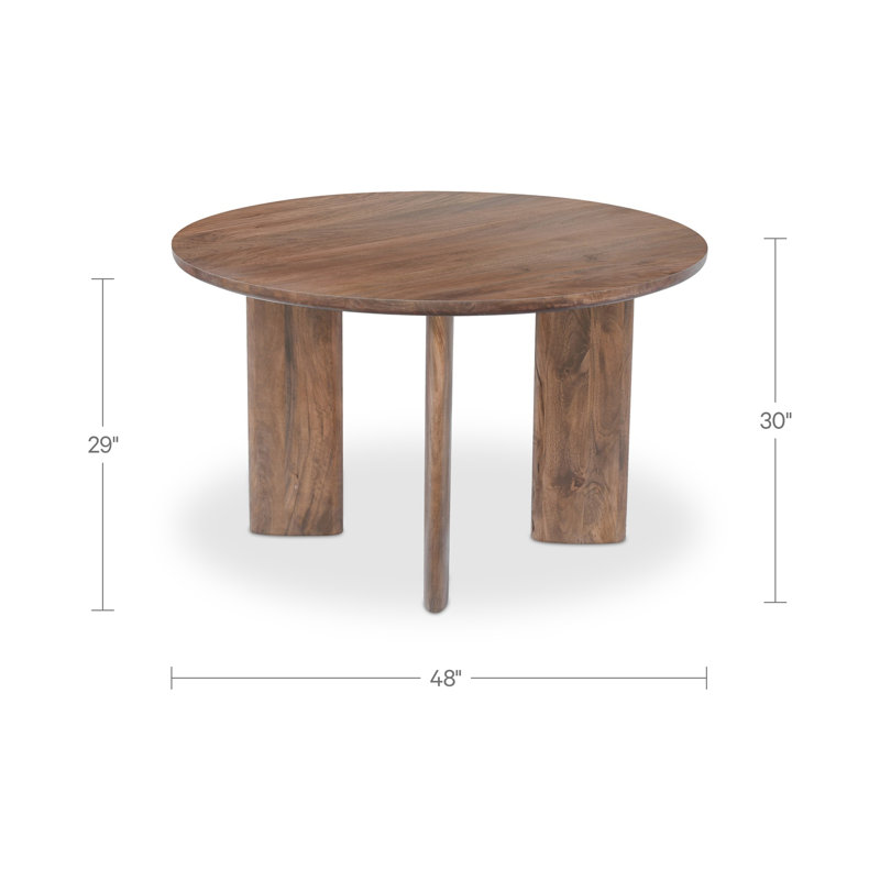 Lia Round Dining Table Dark Brown
